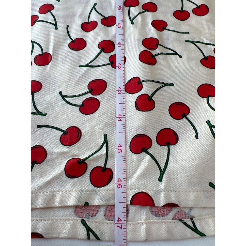 Dress Red Cherry Print Compañía Fantástica AOP Midi Shirt Dress Women M Viscose - Picture 6 of 15